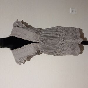 VINTAGE JOHNNY WAS light purple/gray dress top, 100% silk, size small, $285.00